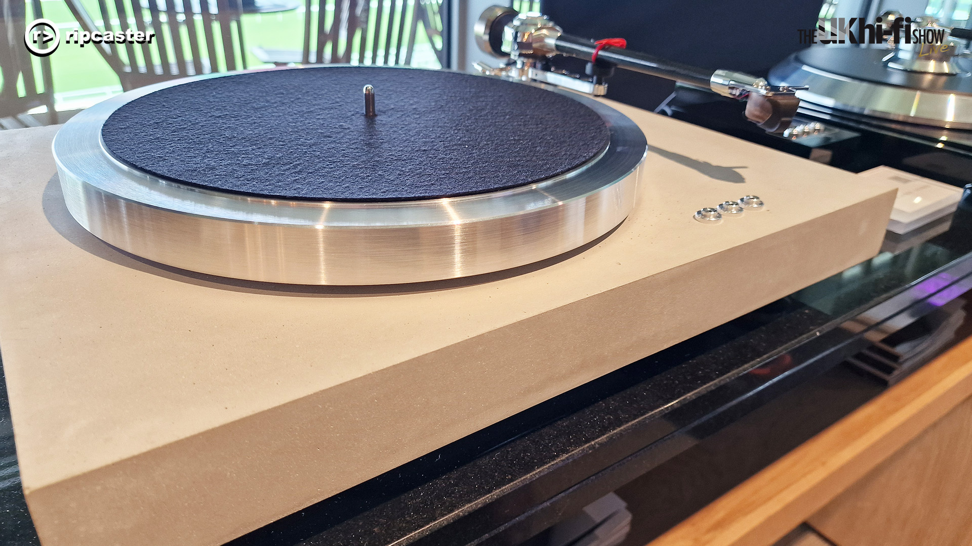 A turntable at the Ascot HiFi Show 2024