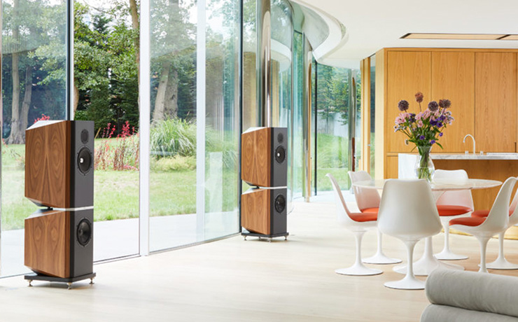 Kudos Titan 808 speaker in a large, modern living space