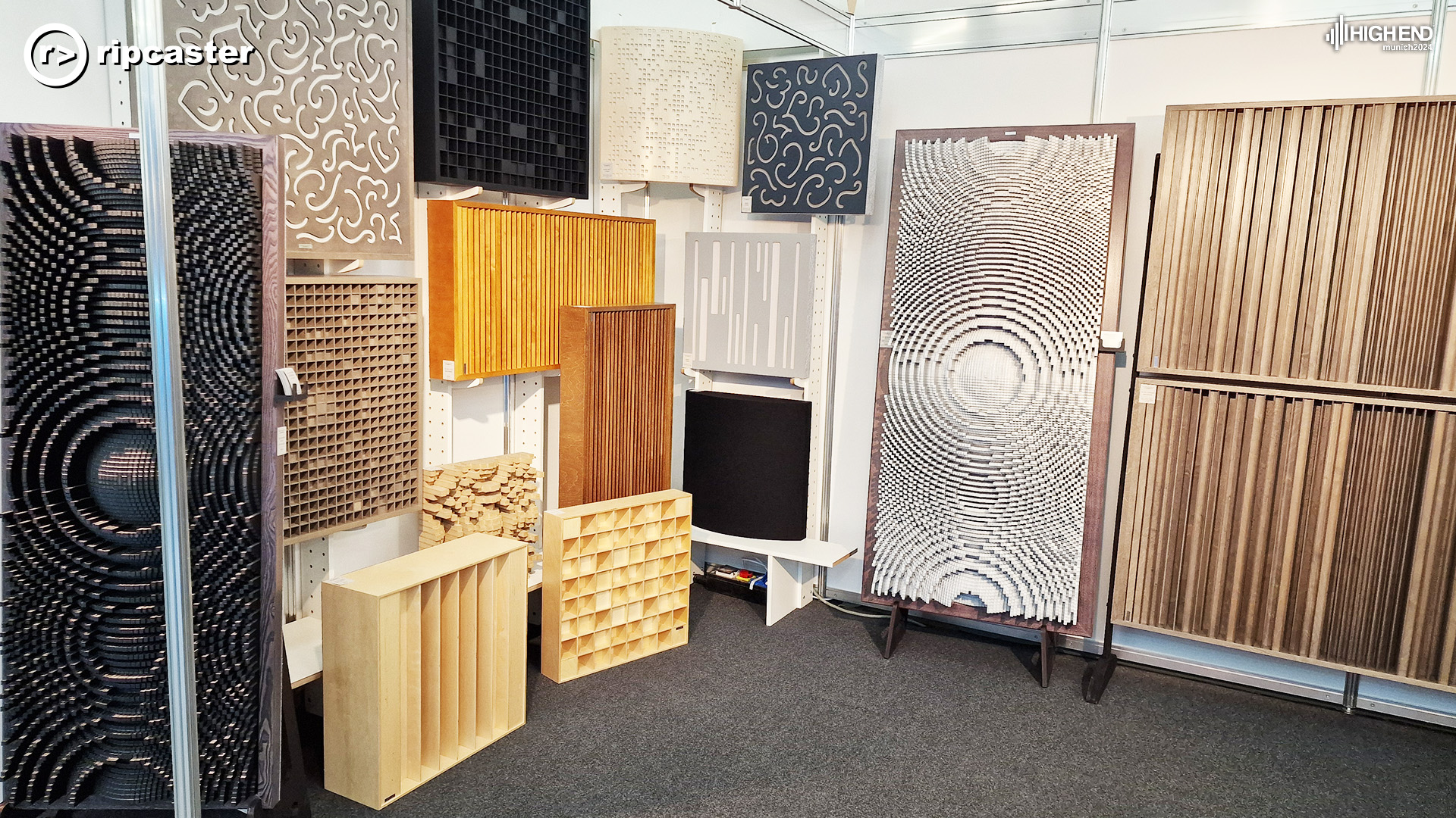 Various pieces of acoustic treatment.  