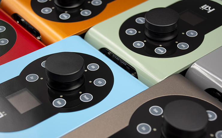 A selection of Kii Controllers in different colours