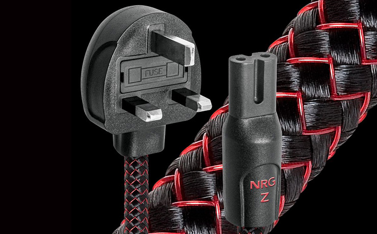 AudioQuest NRG Z2 Power Cable.  Mainly black with red detail