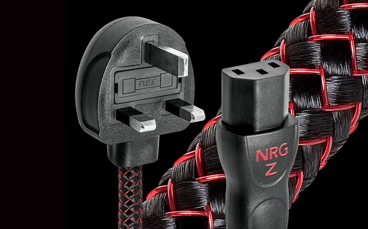 AudioQuest NRG Z3 power cable.  Black with red detail