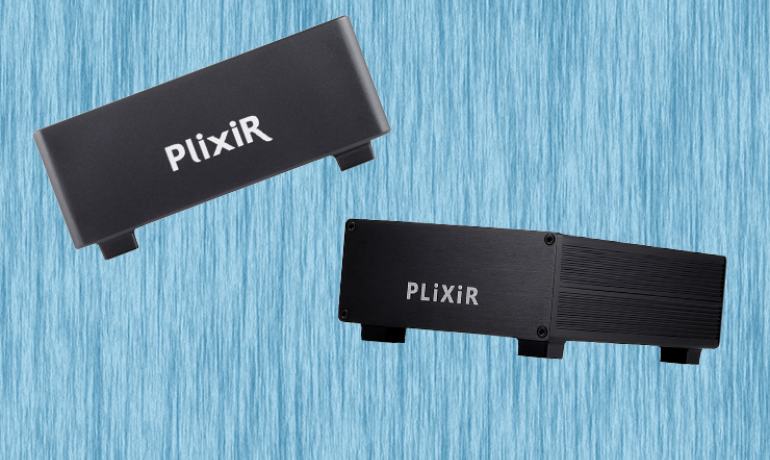 Two of the PLiXiR products on a blue background: pexels-pixabay-268415