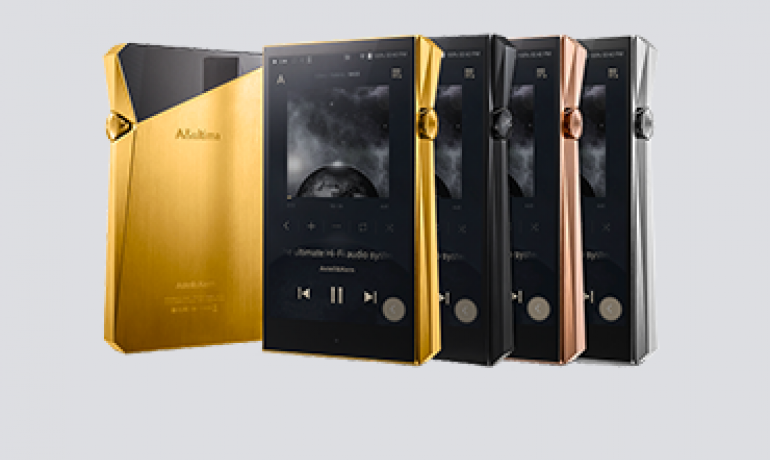 Astell&Kern A&Ultima SP2000 Portable Music Player in a variety of colours on a pale lavender background.