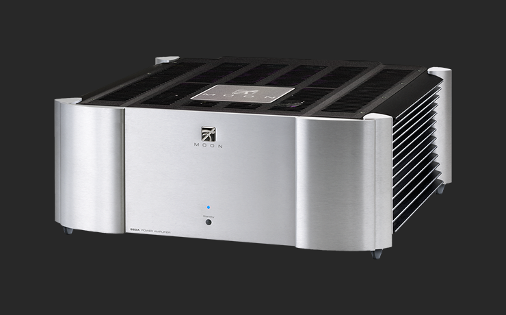 Moon 860A V2 Dual Mono Reference Two-Channel Power Amplifier in silver