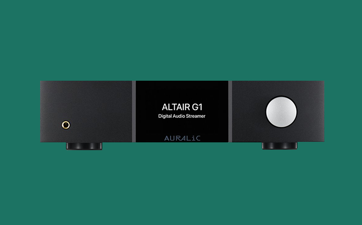 Altair G1 Digital Audio Streamer on a green background