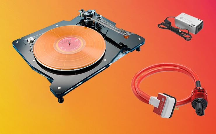 Vertere HiFi products on an orange background