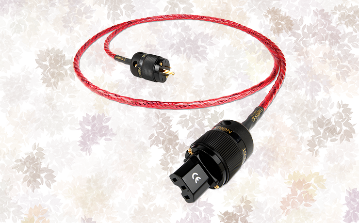 Nordost Heimdall 2 Power Cable on leafy shades of brown background