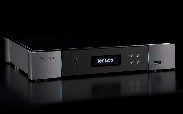 Melco N1 Music Library on a black background