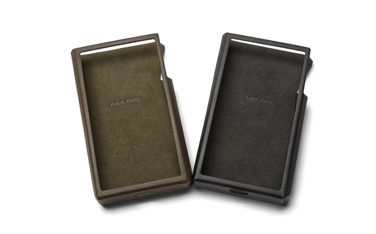 A pair of Astell & Kern SP2000 cases.  One green and one black