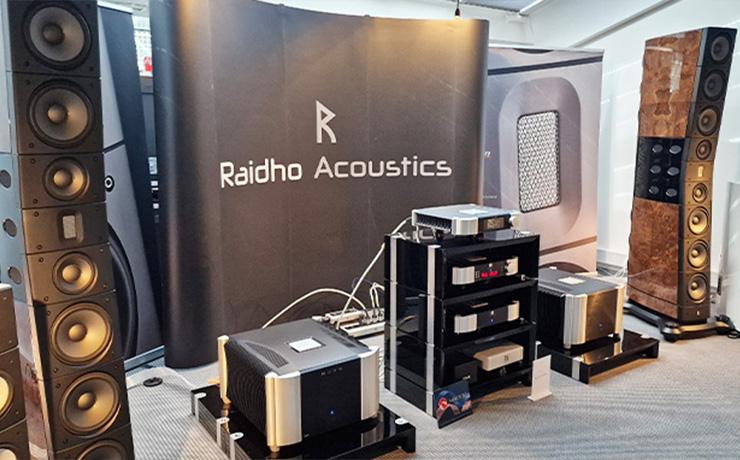 a pair of Raidho TD4.8 speakers at a HiFi Show