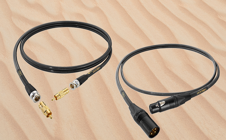 Nordost Tyr 2 Digital Cables 75ohm and 110ohm.  Background is rippled sand - pexels-aleksandar-pasaric-1527934