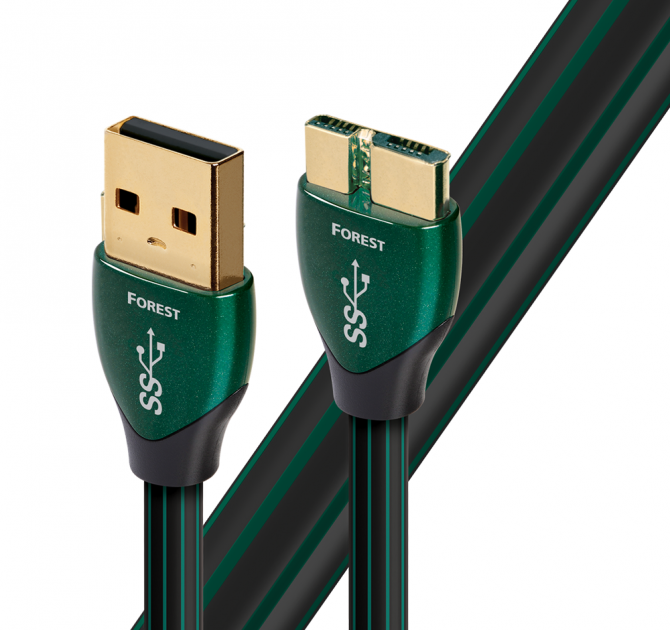 AudioQuest Forest USB Cable - 1.5m, USB 3.0 A, USB Micro B 3.0 Add to Default shortcuts