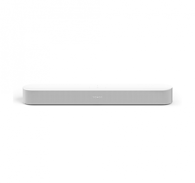 SONOS Beam (Gen 2) in white viewed from the front.