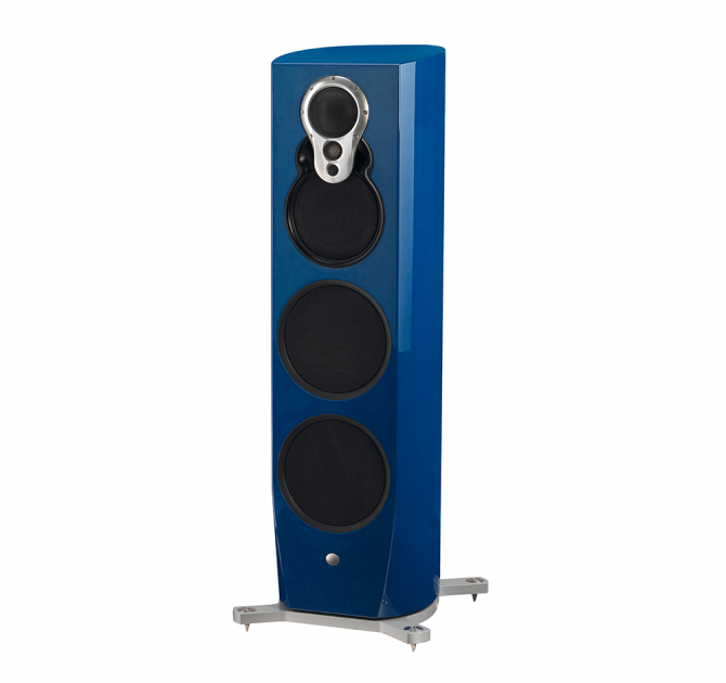 Linn Klimax 350 Exakt Loud Speakers Aktiv in Gloss Blue.