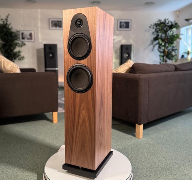Linn 150 speaker in walnut at ripcaster