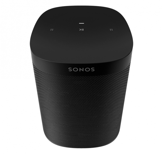 SONOS One SL Black top and front view