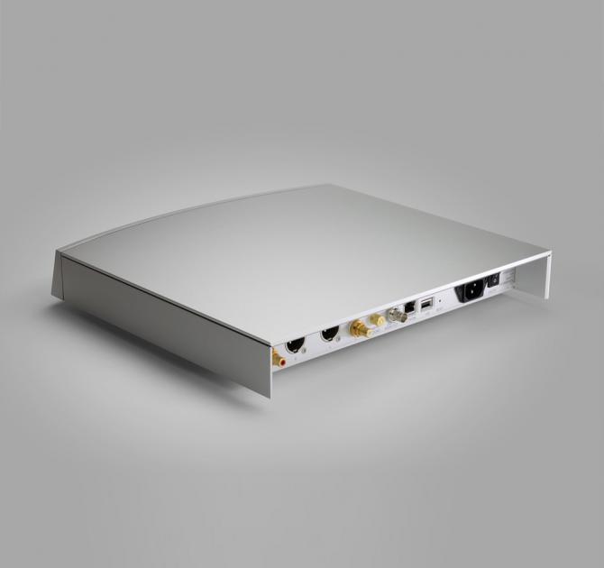 Lumin T3 Network Music Player in silver - rear and side view