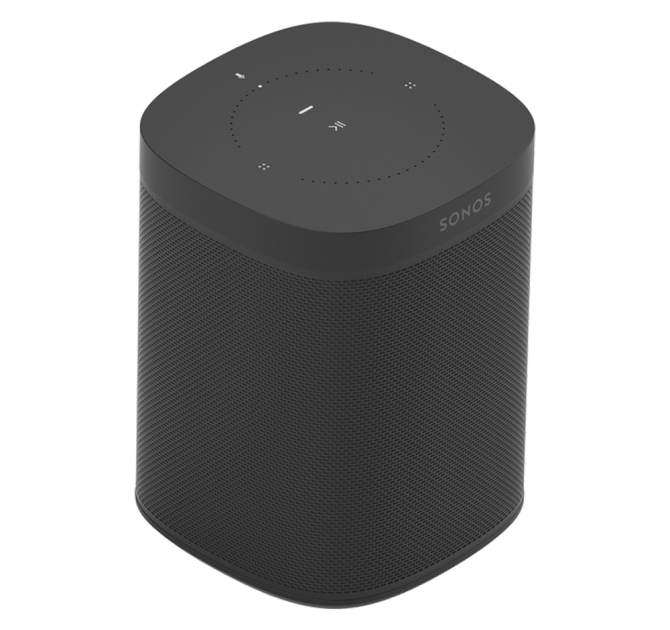 SONOS One Black front side view.