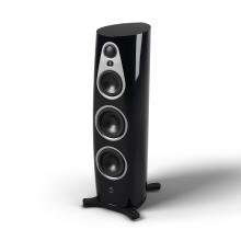 Linn 360 speakers in a dark navy colour