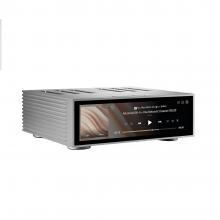 HiFi Rose RS520 Network Streamer in silver, front, top and side view