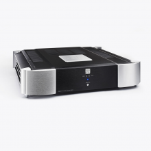 Moon 760A Dual Mono Power Amplifier.  Front, top and side view.