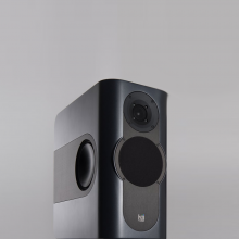 A single Kii Three Loudspeaker in Dark Grey