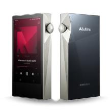 A pair of Astell & Kern A&ultima SP3000M Portable Music Players.  Both in copper nickel.  One seen from the front and one from the back.