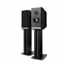 Kudos Titan 505 Speakers with stand in Black Oak